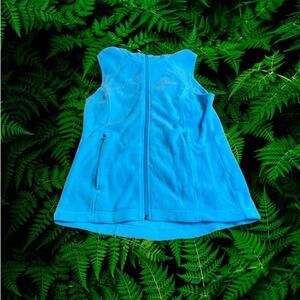 Columbia Hoodie Teddy Turquoise Zipper Front Vest Size Small